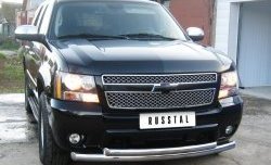 27 699 р. Защита переднего бампера (2 трубыØ76 и 42 мм, нержавейка) SLITKOFF  Chevrolet Tahoe  GMT900 (2006-2013) 5 дв.  с доставкой в г. Таганрог. Увеличить фотографию 7