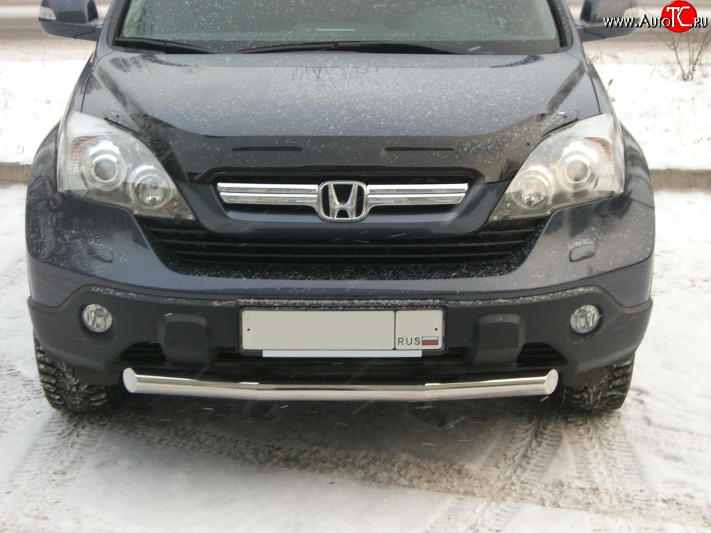 17 549 р. Одинарная защита переднего бампера SLITKOFF 70 мм  Honda CR-V  RE1,RE2,RE3,RE4,RE5,RE7 (2007-2010) дорестайлинг  с доставкой в г. Таганрог