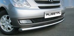 18 599 р. Одинарная защита переднего бампера SLITKOFF 76 мм  Hyundai Starex/Grand Starex/H1  TQ (2007-2018) дорестайлинг, рестайлинг  с доставкой в г. Таганрог. Увеличить фотографию 2