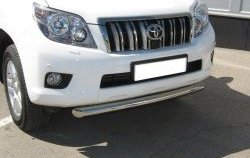 Одинарная защита переднего бампера SLITKOFF 76 мм Toyota (Тойота) Land Cruiser Prado (Лэнд)  J150 (2009-2013) J150 дорестайлинг