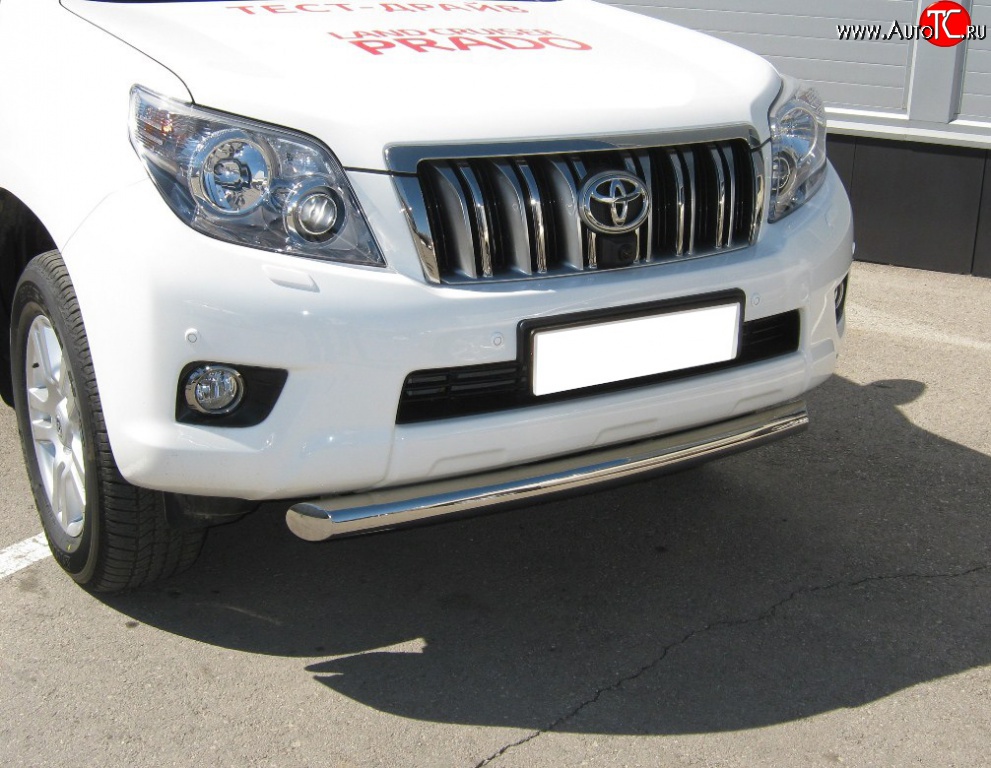 20 849 р. Одинарная защита переднего бампера SLITKOFF 76 мм  Toyota Land Cruiser Prado  J150 (2009-2013) дорестайлинг  с доставкой в г. Таганрог