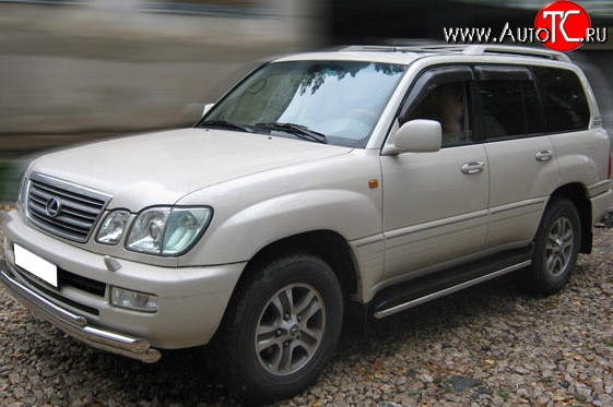 14 999 р. Защита порогов (Ø42 мм, нержавейка) SLITKOFF  Lexus LX470  J100 (1998-2002) дорестайлинг  с доставкой в г. Таганрог