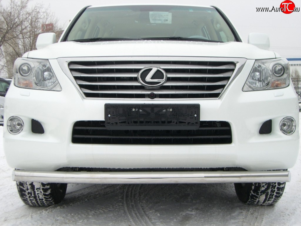 18 599 р. Одинарная защита переднего бампера SLITKOFF 70 мм  Lexus LX570  J200 (2007-2012) дорестайлинг  с доставкой в г. Таганрог