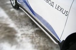 22 499 р. Защита порогов SLITKOFF из круглой трубы диаметром 63 мм Lexus RX350 AL10 дорестайлинг (2008-2012)  с доставкой в г. Таганрог. Увеличить фотографию 2