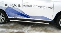 22 499 р. Защита порогов SLITKOFF из круглой трубы диаметром 63 мм Lexus RX350 AL10 дорестайлинг (2008-2012)  с доставкой в г. Таганрог. Увеличить фотографию 3