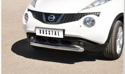 15 799 р. Одинарная защита переднего бампера SLITKOFF диаметром 63 мм  Nissan Juke  1 YF15 (2010-2014) дорестайлинг  с доставкой в г. Таганрог. Увеличить фотографию 8