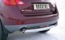 Защита заднего бампера (Ø63 мм, нержавейка) SLITKOFF Nissan Murano 2 Z51 дорестайлинг (2008-2011)