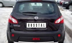 16 499 р. Защита заднего бампера (Ø63 и 42 мм, нержавейка) SLITKOFF Nissan Qashqai 1 J10 рестайлинг (2010-2013) (полированная нержавейка)  с доставкой в г. Таганрог. Увеличить фотографию 2