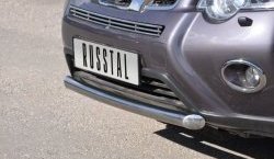 9 699 р. Одинарная защита переднего бампера Russtal диаметром 63 мм Nissan X-trail 2 T31 рестайлинг (2010-2015)  с доставкой в г. Таганрог. Увеличить фотографию 2