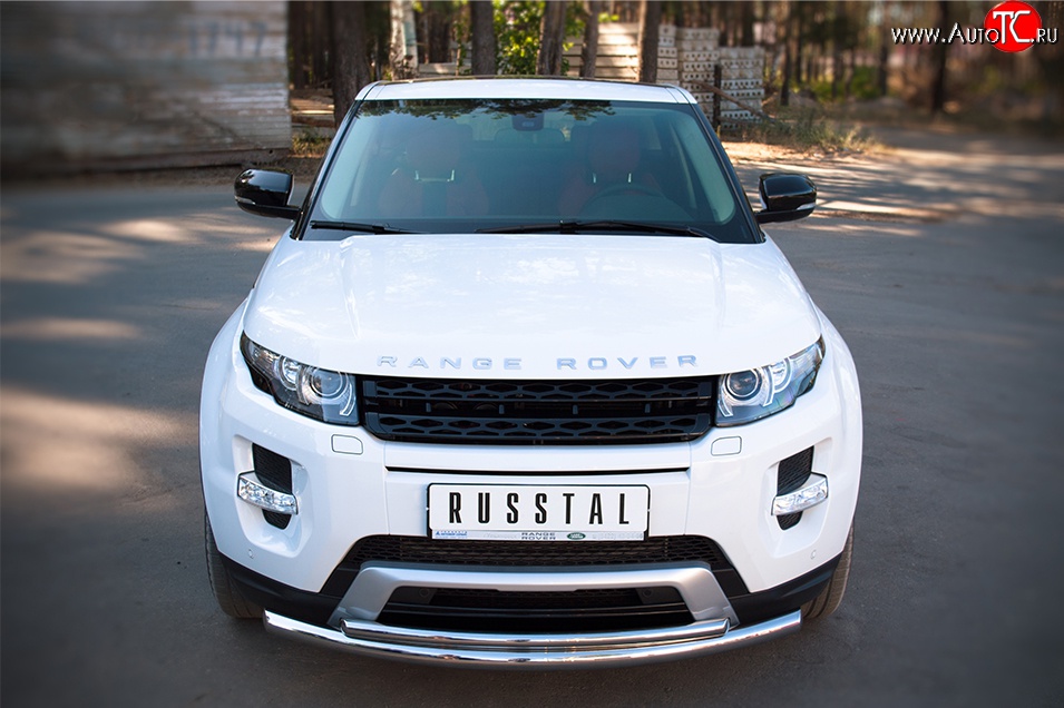 20 999 р. Защита переднего бампера (Dynamic, 2 трубыØ63 и 42 мм, нержавейка) SLITKOFF  Land Rover Range Rover Evoque  1 L538 (2011-2015) дорестайлинг 3 дв., дорестайлинг 5 дв.  с доставкой в г. Таганрог