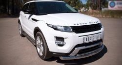 21 649 р. Защита переднего бампера (2 трубыØ76 и 42 мм, нержавейка) SLITKOFF Land Rover Range Rover Evoque 1 L538 дорестайлинг 5 дв. (2011-2015)  с доставкой в г. Таганрог. Увеличить фотографию 2