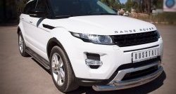 24 899 р. Защита переднего бампера (2 трубыØ76 и 42 мм, нержавейка) SLITKOFF  Land Rover Range Rover Evoque  1 L538 (2011-2015) дорестайлинг 3 дв., дорестайлинг 5 дв.  с доставкой в г. Таганрог. Увеличить фотографию 2