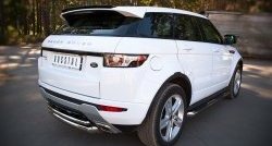 20 749 р. Защита заднего бампера (DYNAMIC, Ø76 и 42 мм, нержавейка) SLITKOFF Land Rover Range Rover Evoque 1 L538 дорестайлинг 5 дв. (2011-2015)  с доставкой в г. Таганрог. Увеличить фотографию 2