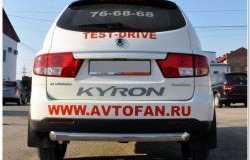 17 399 р. Защита заднего бампера (Ø76 мм, нержавейка) SLITKOFF  SSANGYONG Kyron (2005-2007) дорестайлинг  с доставкой в г. Таганрог. Увеличить фотографию 1