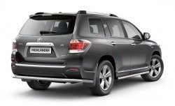 7 799 р. Защита порогов Petroil Tuning из круглой трубы диаметром 63 мм Toyota Highlander XU40 рестайлинг (2010-2013)  с доставкой в г. Таганрог. Увеличить фотографию 2