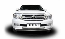 39 899 р. Тройная защита переднего бампера SLITKOFF из труб диаметром по 63 мм  Toyota Land Cruiser  200 (2007-2012) дорестайлинг  с доставкой в г. Таганрог. Увеличить фотографию 3