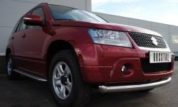 Одинарная защита переднего бампера SLITKOFF Suzuki (Сузуки) Grand Vitara (Гран)  JT 5 дверей (2005-2008) JT 5 дверей дорестайлинг