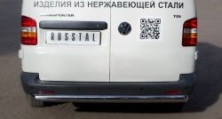 15 799 р. Защита заднего бампера (Ø63 мм, нержавейка) SLITKOFF  Volkswagen Transporter  T5 (2003-2009) дорестайлинг  с доставкой в г. Таганрог. Увеличить фотографию 4