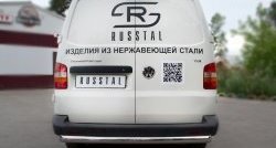 16 599 р. Защита заднего бампера (Ø76 мм, нержавейка) SLITKOFF  Volkswagen Transporter  T5 (2003-2009) дорестайлинг  с доставкой в г. Таганрог. Увеличить фотографию 4