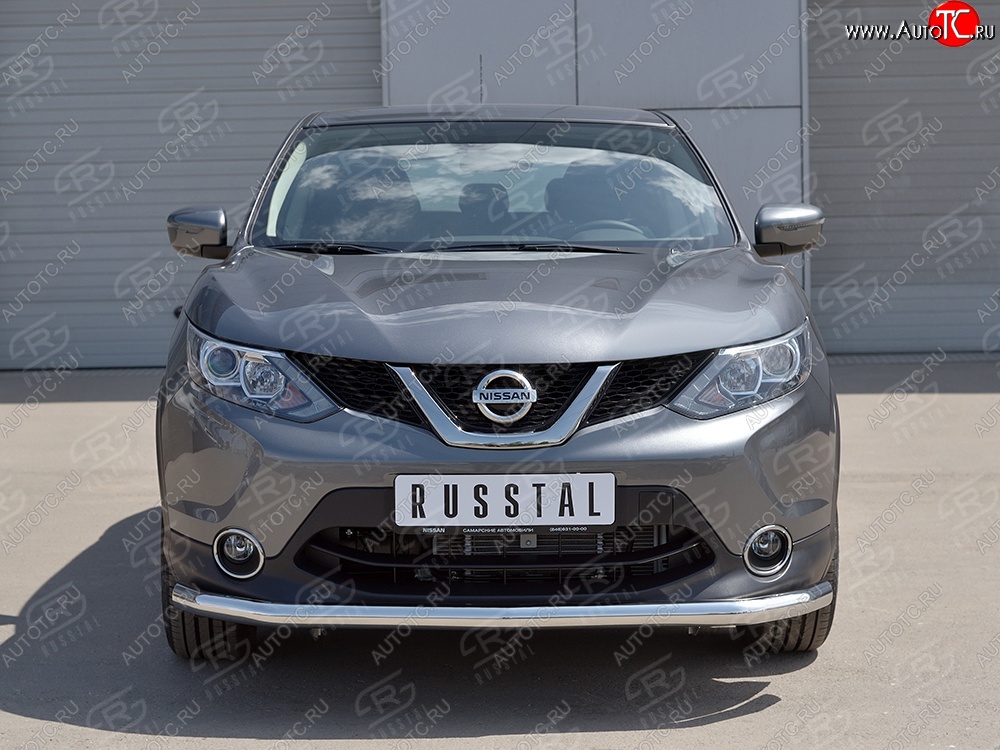 15 999 р. Защита переднего бампера (Ø42 мм, нержавейка) SLITKOFF Nissan Qashqai 2 J11 дорестайлинг (2013-2019)  с доставкой в г. Таганрог