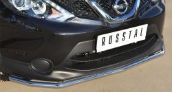 14 999 р. Одинарная защита переднего бампера диаметром 42 мм SLITKOFF  Nissan Qashqai  2 (2013-2019) J11 дорестайлинг  с доставкой в г. Таганрог. Увеличить фотографию 2