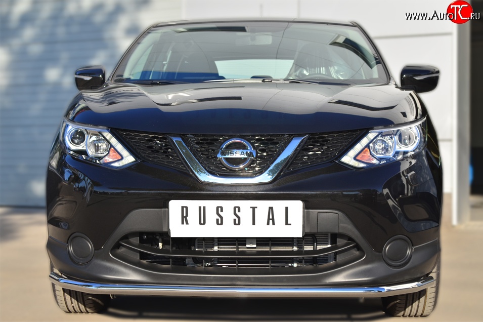 14 999 р. Одинарная защита переднего бампера диаметром 42 мм SLITKOFF  Nissan Qashqai  2 (2013-2019) J11 дорестайлинг  с доставкой в г. Таганрог