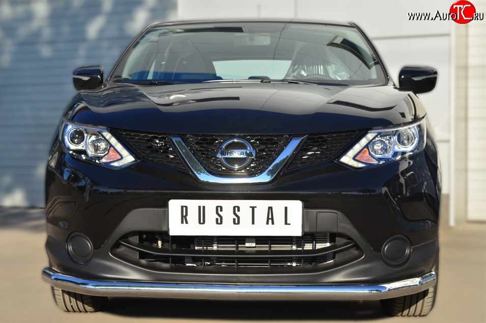 15 999 р. Одинарная защита переднего бампера диаметром 63 мм SLITKOFF Nissan Qashqai 2 J11 дорестайлинг (2013-2019)  с доставкой в г. Таганрог