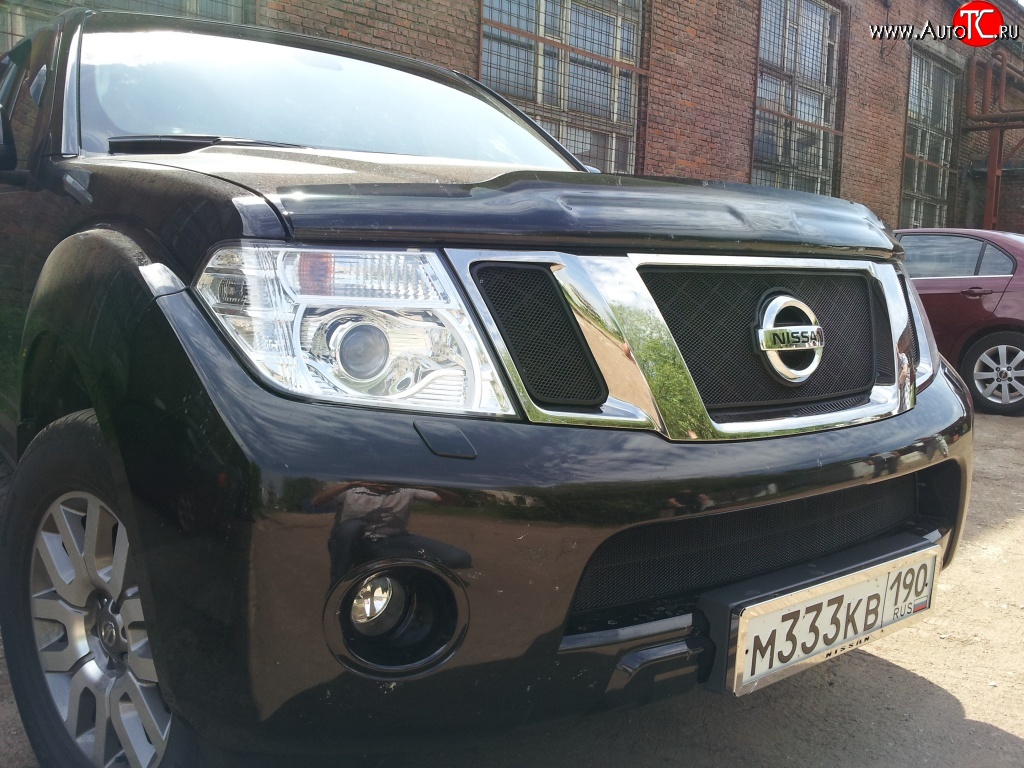 2 879 р. Сетка в решетку радиатора Russtal  Nissan Pathfinder  R51 (2009-2014) рестайлинг (черная)  с доставкой в г. Таганрог