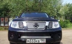 1 539 р. Нижняя сетка на бампер Russtal (хром) Nissan Pathfinder R51 рестайлинг (2009-2014)  с доставкой в г. Таганрог. Увеличить фотографию 3