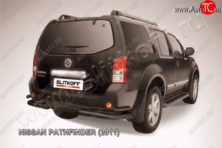 10 999 р. Уголки d76+d42 двойные  Nissan Pathfinder  R51 (2009-2014) рестайлинг (Цвет: серебристый)  с доставкой в г. Таганрог