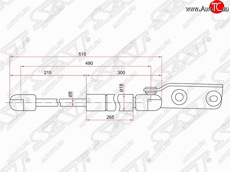 959 р. Правый газовый упор крышки багажника SAT Nissan AD Y11 (1999-2008)  с доставкой в г. Таганрог