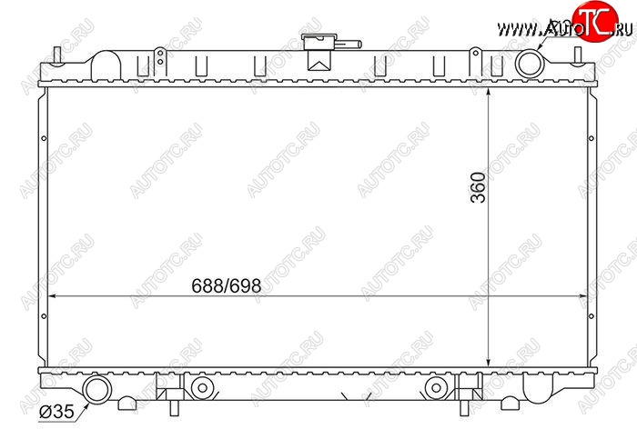 6 299 р. Радиатор двигателя (пластинчатый, МКПП/АКПП) SAT  Nissan AD  Y11 - Wingroad  2 Y11  с доставкой в г. Таганрог