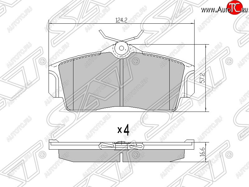 1 329 р. Колодки тормозные SAT (передние) Nissan Almera N16 седан дорестайлинг (2000-2003)  с доставкой в г. Таганрог