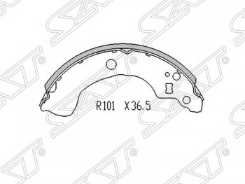 Колодки тормозные SAT (задние) Nissan Primera 2 универсал P11 рестайлинг (1999-2003)