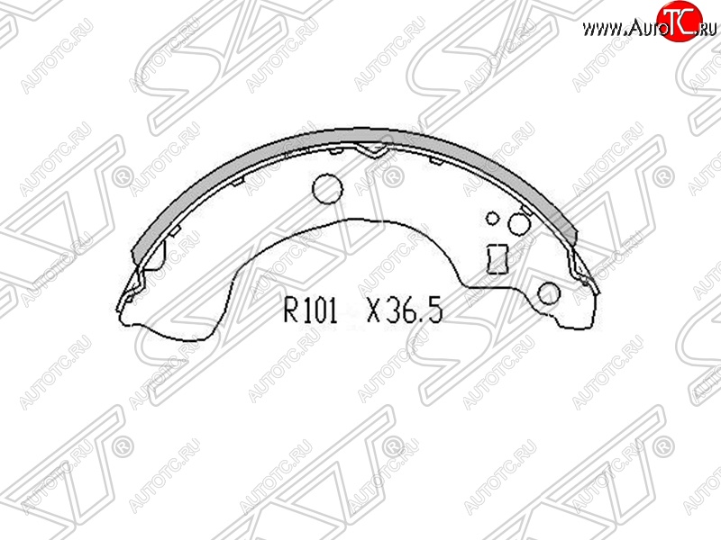 1 129 р. Колодки тормозные SAT (задние) Nissan Primera седан P11 дорестайлинг (1995-2000)  с доставкой в г. Таганрог