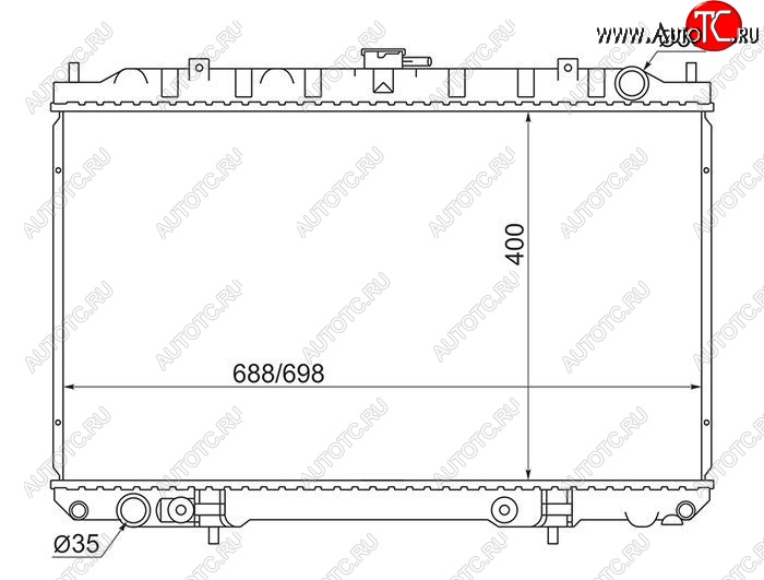 7 949 р. Радиатор двигателя (пластинчатый, МКПП/АКПП) SAT  Nissan Avenir - Tino  с доставкой в г. Таганрог