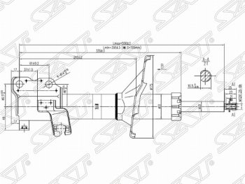 Правый амортизатор передний SAT Nissan Maxima A32 (1994-2000)
