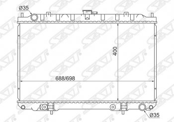 Радиатор двигателя (пластинчатый, 2.0/3.0, МКПП/АКПП) SAT Nissan Cefiro A33 (1998-2003)