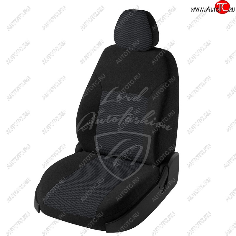 5 849 р. Чехлы для сидений Lord Autofashion Дублин (жаккард)  Nissan Juke  1 YF15 (2014-2020) рестайлинг (Черный, вставка Прямоугольник черный)  с доставкой в г. Таганрог