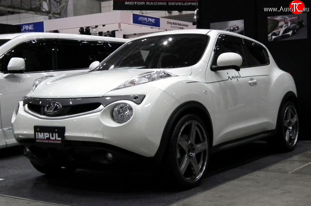 5 249 р. Решётка радиатора Impul Nissan Juke 1 YF15 дорестайлинг (2010-2014) (Неокрашенная)  с доставкой в г. Таганрог