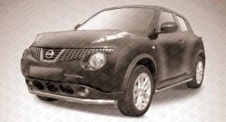 11 499 р. Одинарная защита переднего бампера из трубы диаметром 57 мм Slitkoff  Nissan Juke  1 YF15 (2010-2014) дорестайлинг (2WD)  с доставкой в г. Таганрог. Увеличить фотографию 1