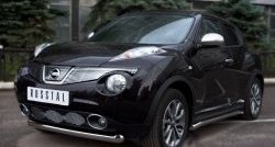 16 799 р. Одинарная защита переднего бампера SLITKOFF диаметром 76 мм (4x4)  Nissan Juke  1 YF15 (2010-2014) дорестайлинг  с доставкой в г. Таганрог. Увеличить фотографию 4