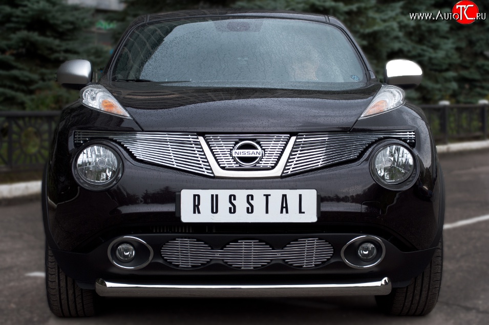 16 799 р. Одинарная защита переднего бампера SLITKOFF диаметром 76 мм (4x4)  Nissan Juke  1 YF15 (2010-2014) дорестайлинг  с доставкой в г. Таганрог