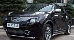 23 949 р. Защита порогов SLITKOFF из круглой трубы диаметром 63 мм (4x4) Nissan Juke 1 YF15 дорестайлинг (2010-2014)  с доставкой в г. Таганрог. Увеличить фотографию 2