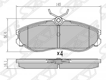 Колодки тормозные SAT (задние) Nissan Mistral (1993-1999)
