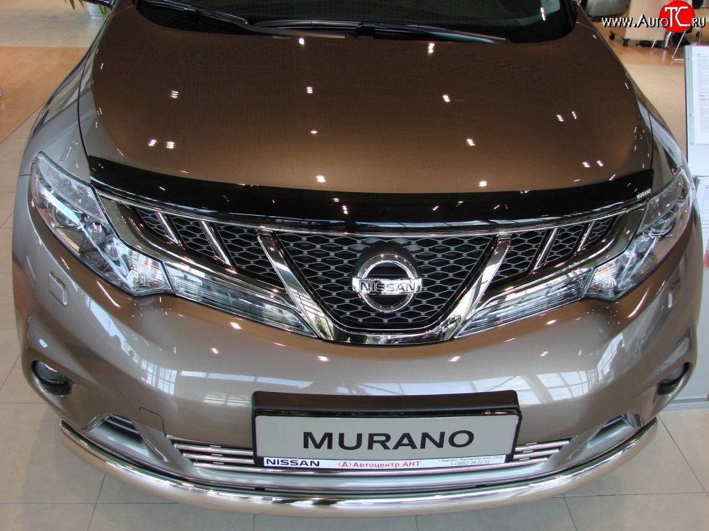 2 879 р. Дефлектор капота NovLine Nissan Murano 2 Z51 дорестайлинг (2008-2011)  с доставкой в г. Таганрог