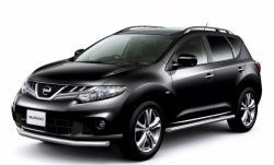 6 899 р. Одинарная защита переднего бампера диаметром 63 мм Petroil Tuning Nissan Murano 2 Z51 дорестайлинг (2008-2011)  с доставкой в г. Таганрог. Увеличить фотографию 2