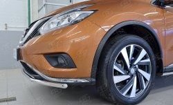 15 249 р. Защита переднего бампера (Ø42 мм, нержавейка) SLITKOFF Nissan Murano 3 Z52 дорестайлинг (2015-2022)  с доставкой в г. Таганрог. Увеличить фотографию 3