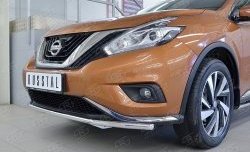 15 249 р. Защита переднего бампера (Ø42 мм, нержавейка) SLITKOFF Nissan Murano 3 Z52 дорестайлинг (2015-2022)  с доставкой в г. Таганрог. Увеличить фотографию 4