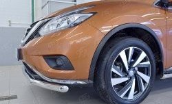 18 699 р. Защита переднего бампера (Ø63 мм, нержавейка) SLITKOFF Nissan Murano 3 Z52 дорестайлинг (2015-2022)  с доставкой в г. Таганрог. Увеличить фотографию 3